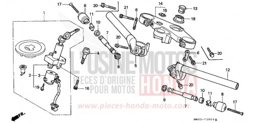 TUBO MANUBRIO/PONTE SUPERIORE CBR900RRN di 1992